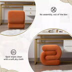 Repose-pieds ottoman 20W en velours en forme de S, repose-pieds d'appoint moderne