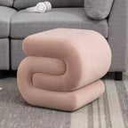 Repose-pieds ottoman 20W en velours en forme de S, repose-pieds d'appoint moderne