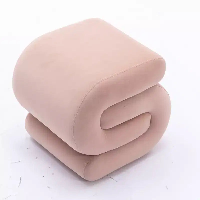 Repose-pieds ottoman 20W en velours en forme de S, repose-pieds d'appoint moderne