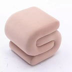Repose-pieds ottoman 20W en velours en forme de S, repose-pieds d'appoint moderne