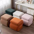 Repose-pieds ottoman 20W en velours en forme de S, repose-pieds d'appoint moderne