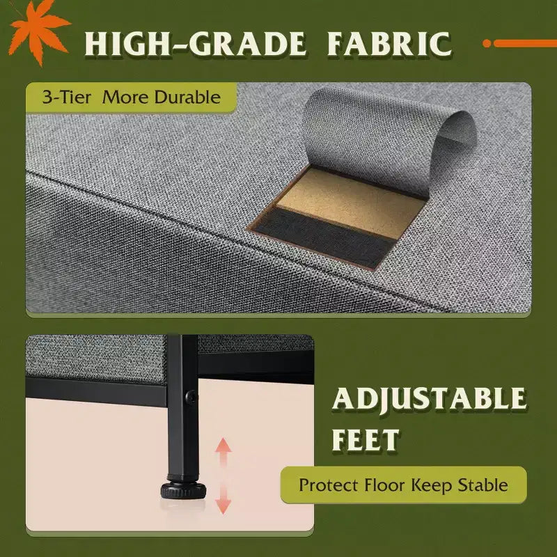 Commode large en tissu à 8 tiroirs, meuble de rangement pour chambre, placard et entrée