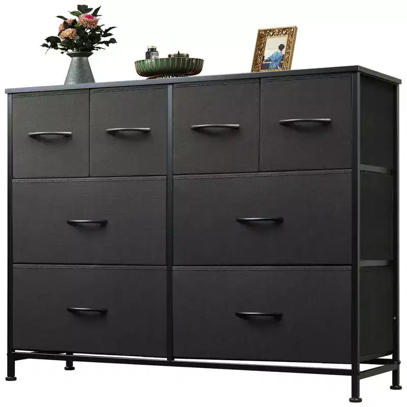 Commode large en tissu à 8 tiroirs, meuble de rangement pour chambre, placard et entrée