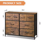 Commode large en tissu à 8 tiroirs, meuble de rangement pour chambre, placard et entrée