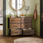Commode large en tissu à 8 tiroirs, meuble de rangement pour chambre, placard et entrée