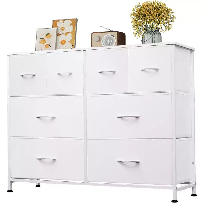 Commode large en tissu à 8 tiroirs, meuble de rangement pour chambre, placard et entrée