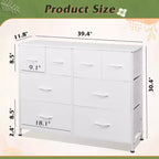 Commode large en tissu à 8 tiroirs, meuble de rangement pour chambre, placard et entrée