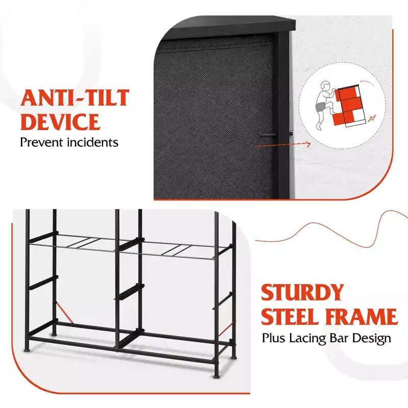 Commode large en tissu à 8 tiroirs, meuble de rangement pour chambre, placard et entrée