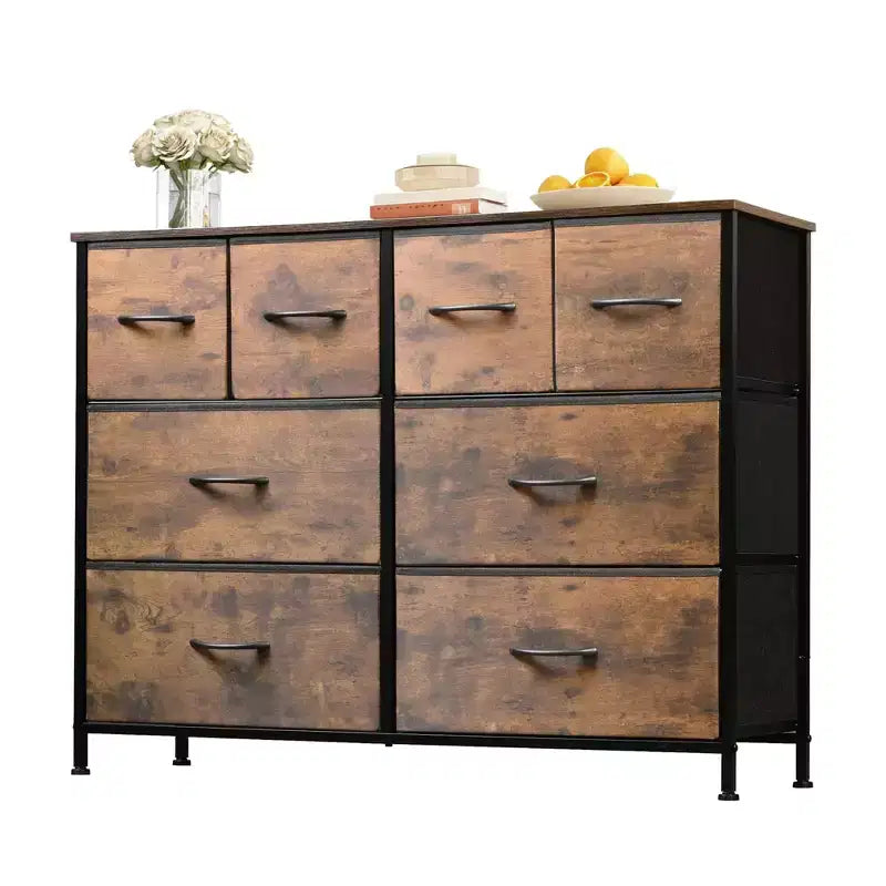 Commode large en tissu à 8 tiroirs, meuble de rangement pour chambre, placard et entrée