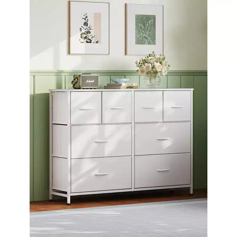 Commode large en tissu à 8 tiroirs, meuble de rangement pour chambre, placard et entrée