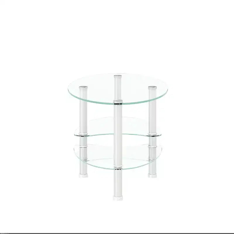 Table basse ovale en verre, table d'appoint moderne pour salon, plateau transparent/noir