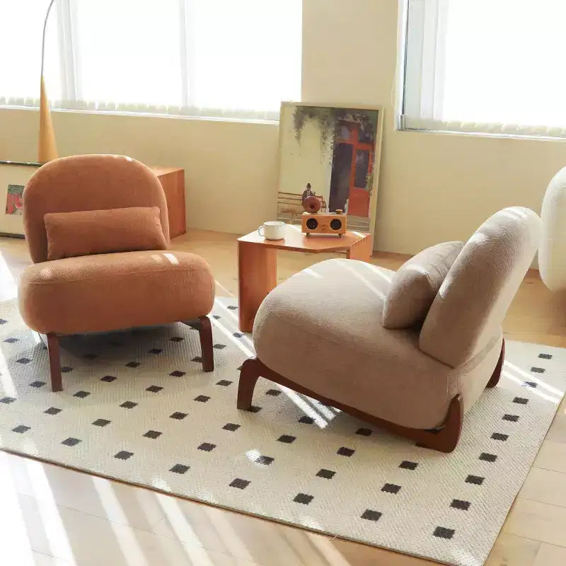 Fauteuil de lecture moderne et mignon sans accoudoirs pour salon, chambre ou balcon