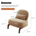 Fauteuil de lecture moderne et mignon sans accoudoirs pour salon, chambre ou balcon