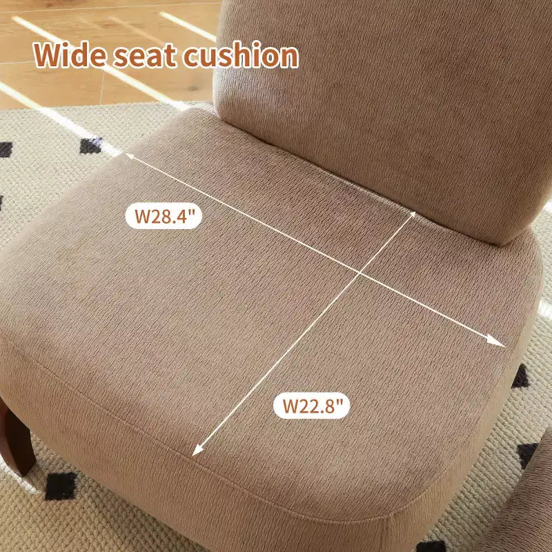 Fauteuil de lecture moderne et mignon sans accoudoirs pour salon, chambre ou balcon