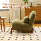 Fauteuil de lecture moderne et mignon sans accoudoirs pour salon, chambre ou balcon