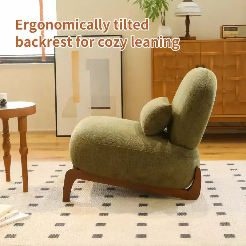 Fauteuil de lecture moderne et mignon sans accoudoirs pour salon, chambre ou balcon