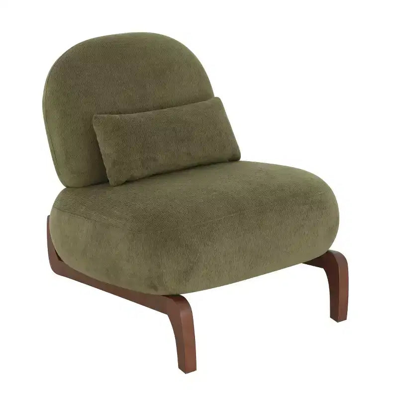 Fauteuil de lecture moderne et mignon sans accoudoirs pour salon, chambre ou balcon