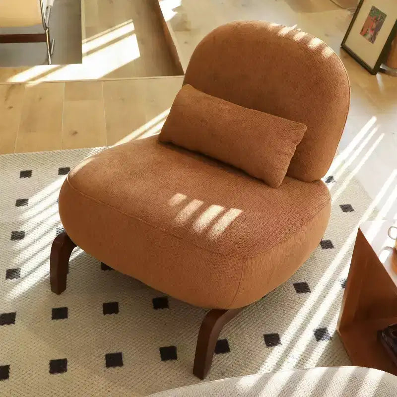 Fauteuil de lecture moderne et mignon sans accoudoirs pour salon, chambre ou balcon