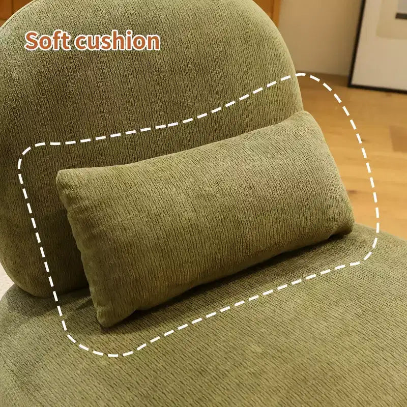 Fauteuil de lecture moderne et mignon sans accoudoirs pour salon, chambre ou balcon