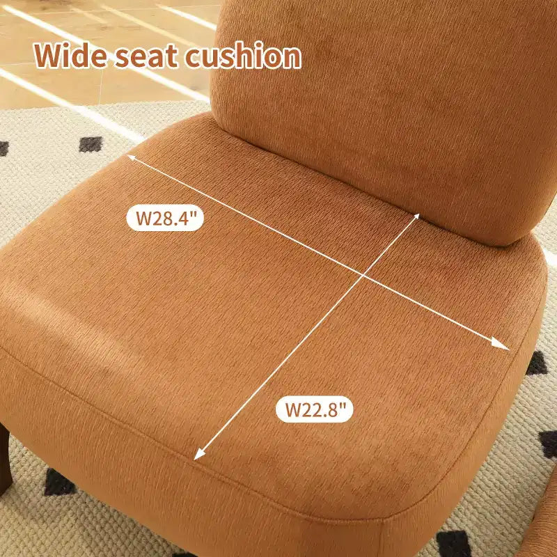 Fauteuil de lecture moderne et mignon sans accoudoirs pour salon, chambre ou balcon