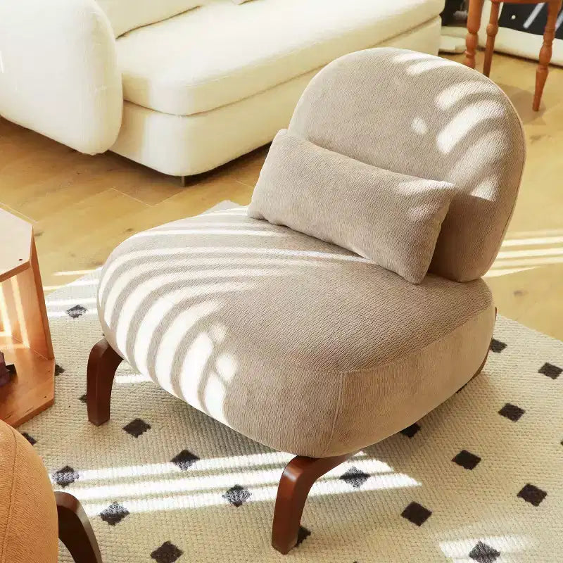 Fauteuil de lecture moderne et mignon sans accoudoirs pour salon, chambre ou balcon