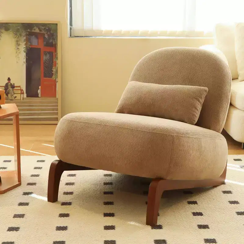 Fauteuil de lecture moderne et mignon sans accoudoirs pour salon, chambre ou balcon