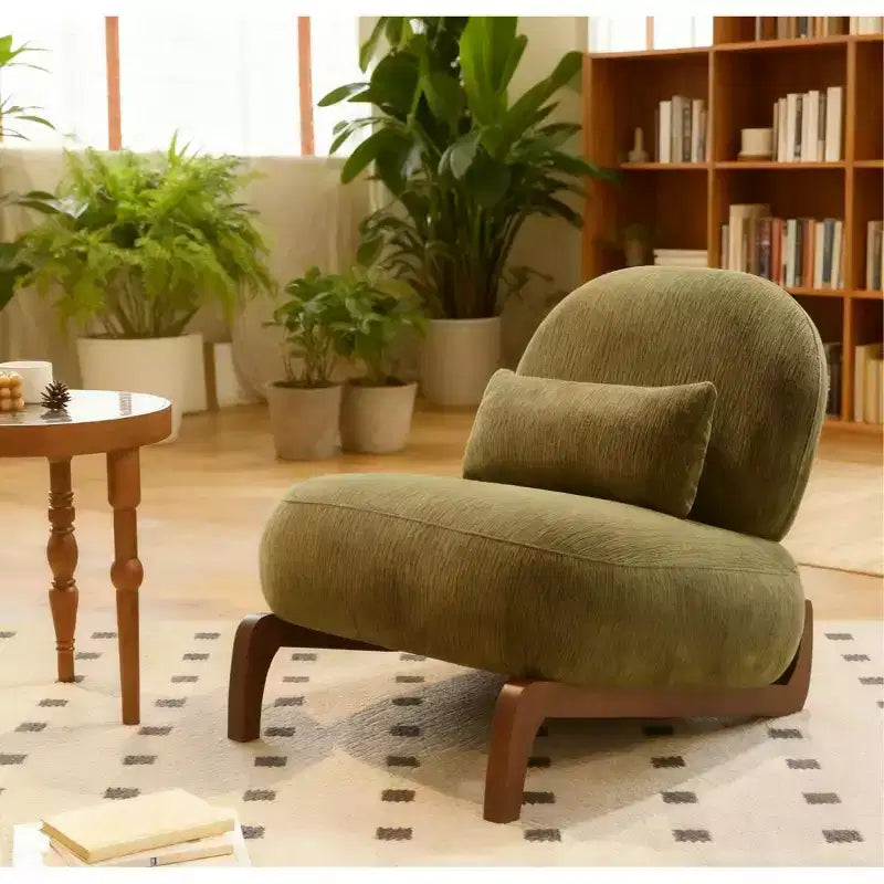 Fauteuil de lecture moderne et mignon sans accoudoirs pour salon, chambre ou balcon