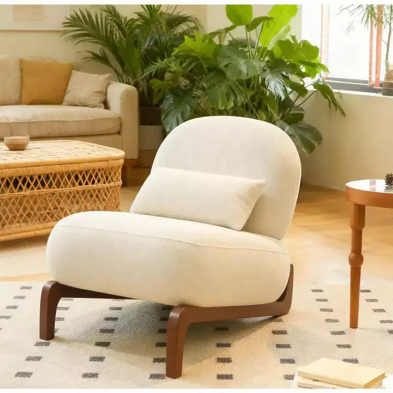 Fauteuil de lecture moderne et mignon sans accoudoirs pour salon, chambre ou balcon