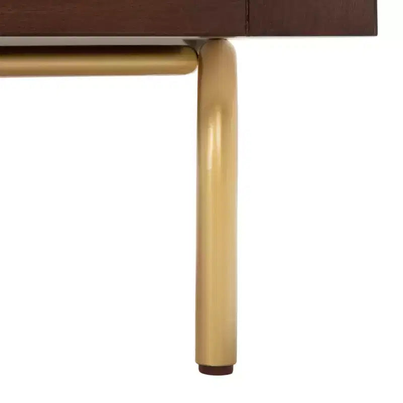 Commode 6 tiroirs, Fini Noyer/Blanc, Rangement moderne pour chambre à coucher