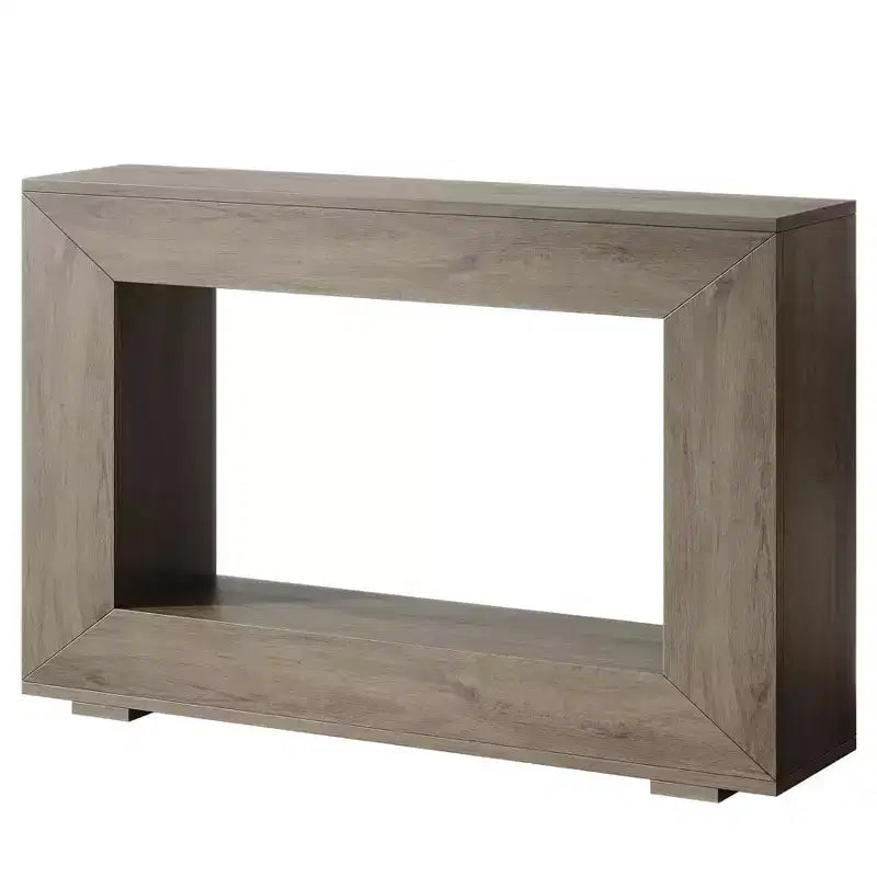 Console de ferme, table de canapé rustique en bois avec rangement pour entrée