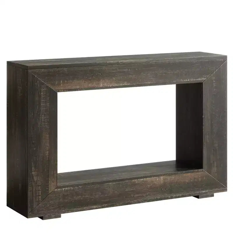 Console de ferme, table de canapé rustique en bois avec rangement pour entrée