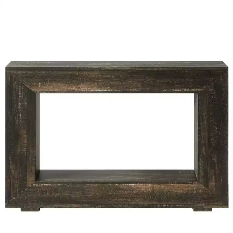 Console de ferme, table de canapé rustique en bois avec rangement pour entrée