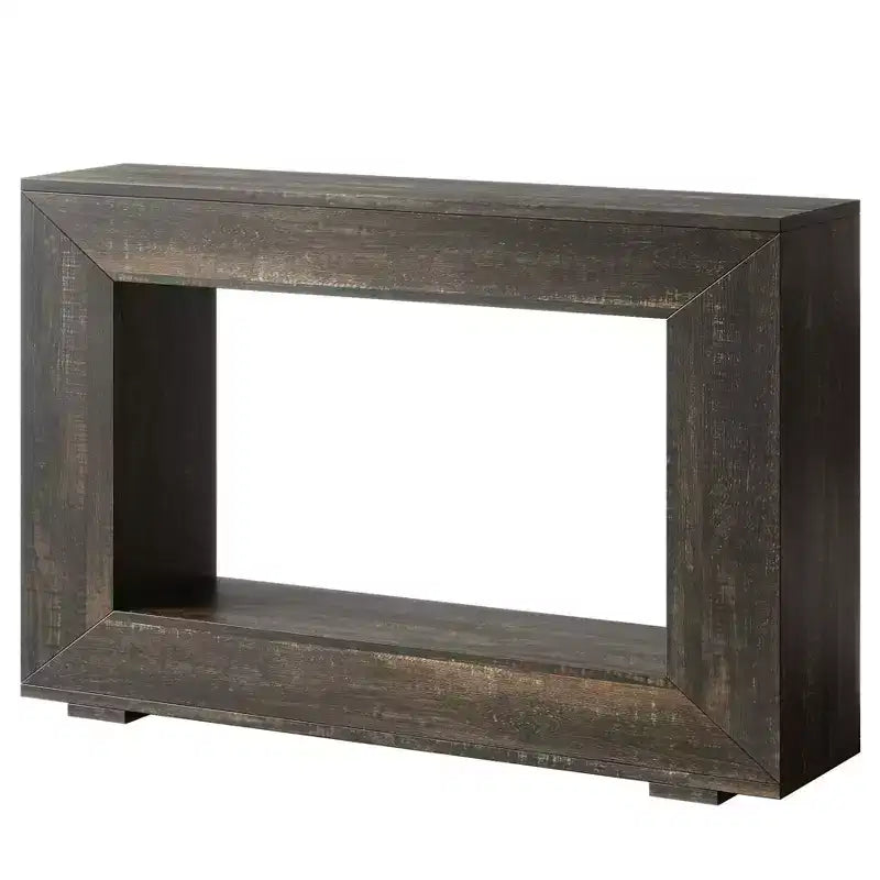 Console de ferme, table de canapé rustique en bois avec rangement pour entrée