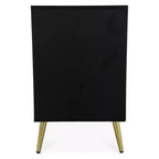 Table de chevet moderne Everett noire avec rangement