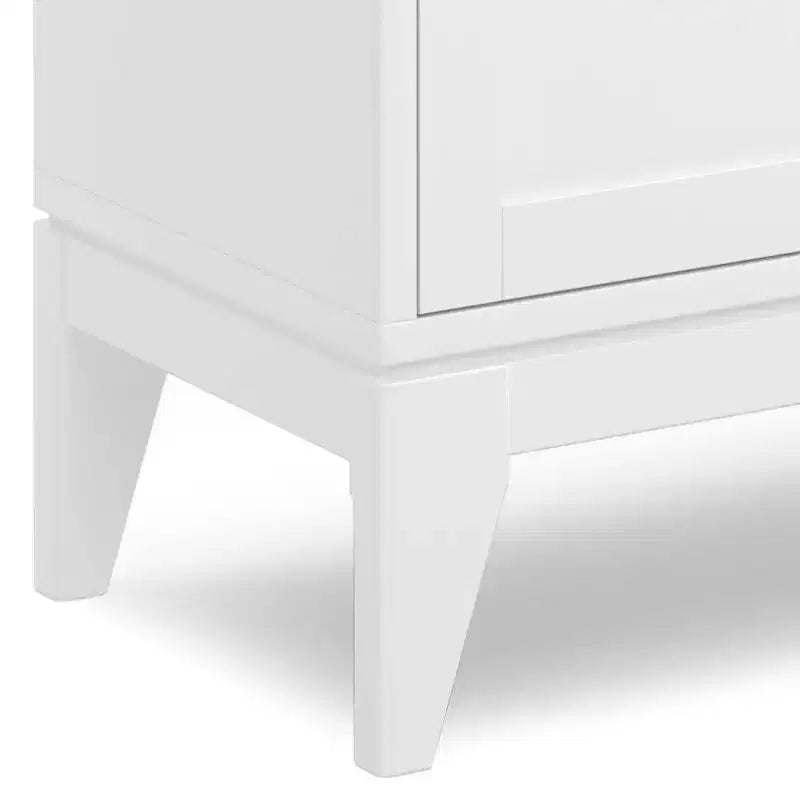 Meuble bas Pearson, blanc, meuble d'appoint moderne pour salon
