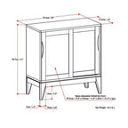Meuble bas Pearson, blanc, meuble d'appoint moderne pour salon