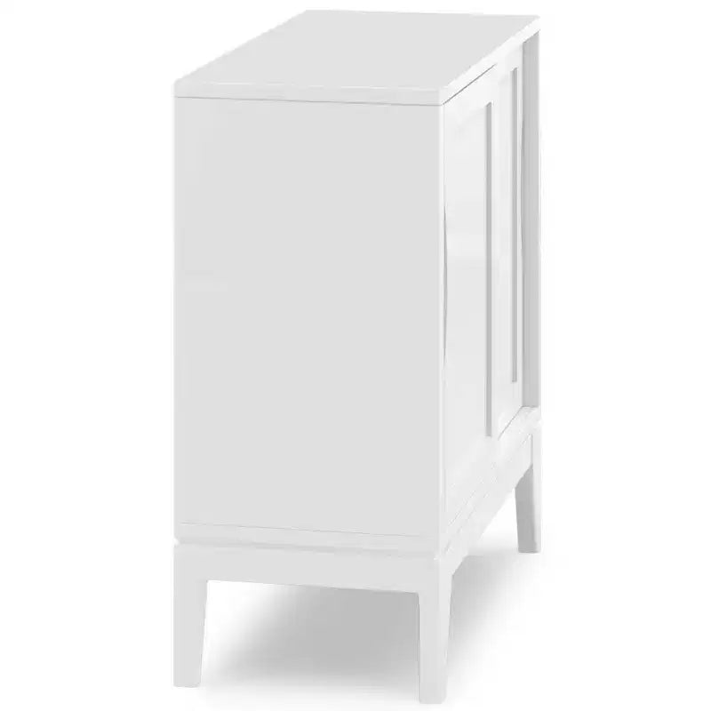 Meuble bas Pearson, blanc, meuble d'appoint moderne pour salon