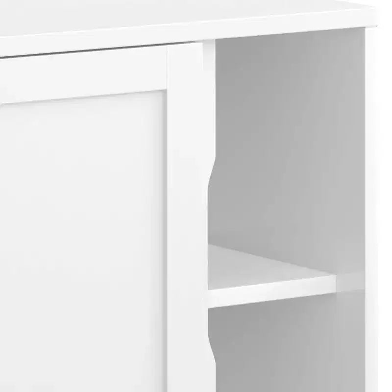 Meuble bas Pearson, blanc, meuble d'appoint moderne pour salon