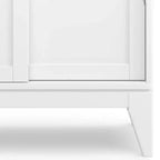 Meuble bas Pearson, blanc, meuble d'appoint moderne pour salon