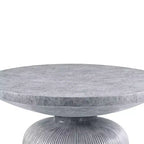 Table basse de style Laddie de 76,5 cm, finition gris patiné