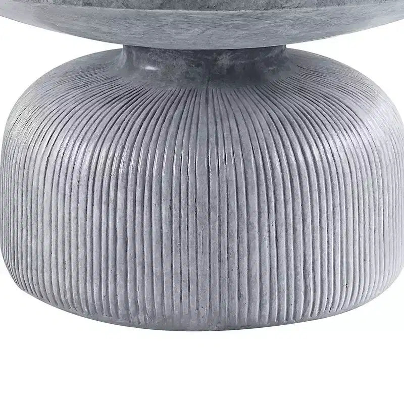Table basse de style Laddie de 76,5 cm, finition gris patiné