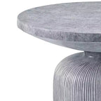 Table basse de style Laddie de 76,5 cm, finition gris patiné