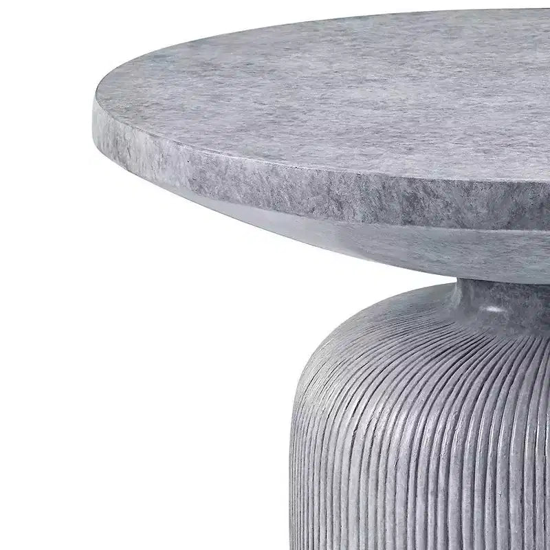 Table basse de style Laddie de 76,5 cm, finition gris patiné
