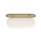Banc canapé rembourré Havana 42" en rotin, bouclé blanc ivoire