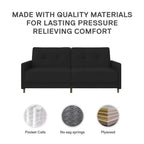 Canapé-lit futon convertible Coil, canapé-lit avec dossier réglable, couchage moderne pour salon