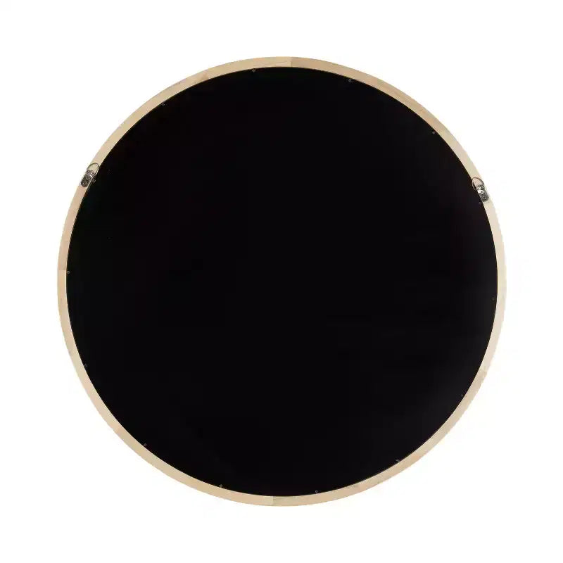 Miroir mural rond en bois avec cadre décoratif, miroir à suspendre pour la décoration intérieure