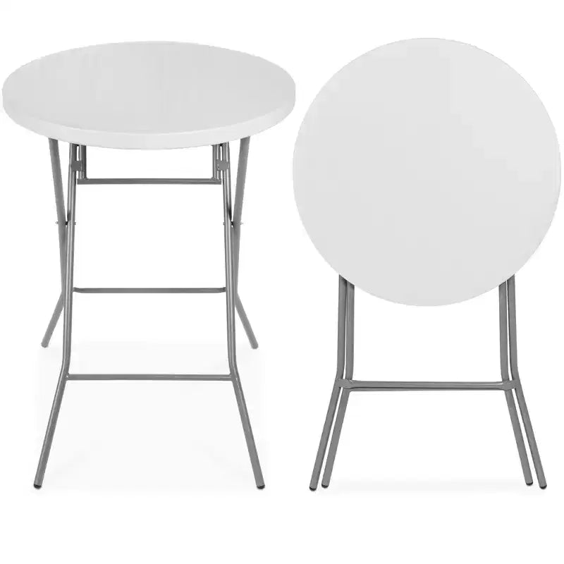 Table pliante de 32 po de hauteur bar, accessoire intérieur/extérieur, plateau épais, capacité de 330 lb