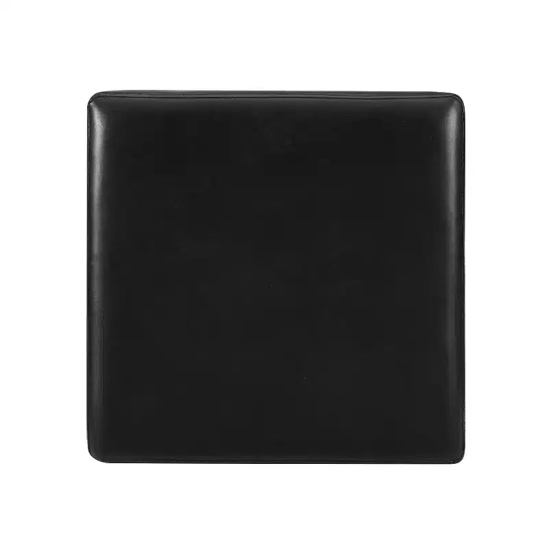 Pouf Lucinda carré en similicuir, repose-pieds d'appoint moderne