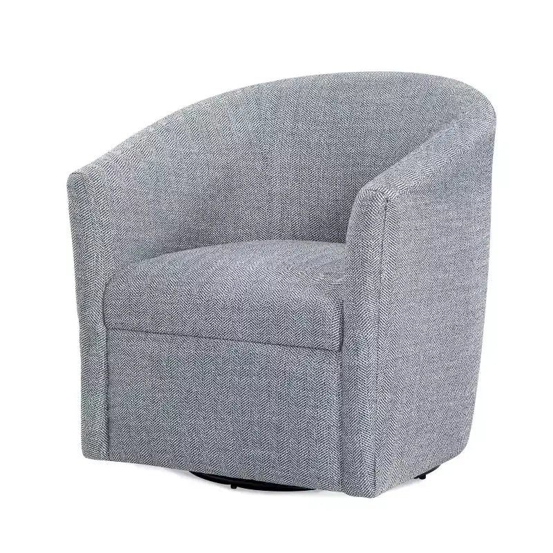 Fauteuil pivotant Lynton, fauteuil pivotant moderne rembourré à 360° pour salon