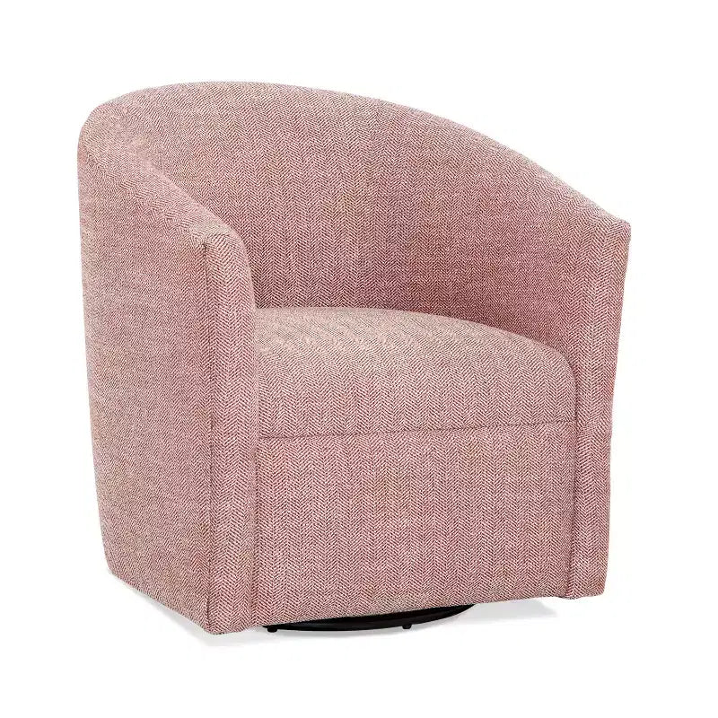 Fauteuil pivotant Lynton, fauteuil pivotant moderne rembourré à 360° pour salon